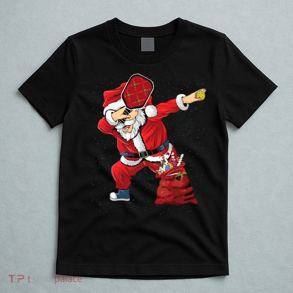 Funny Pickleball Christmas Santa Playing Pickleball T-Shirt
