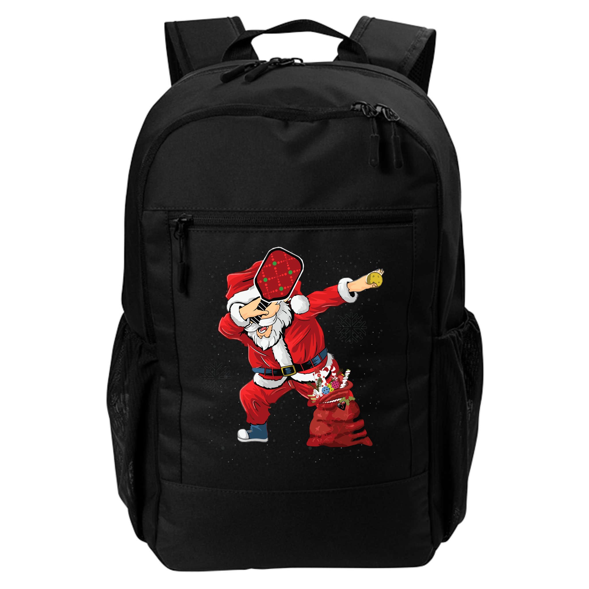 Funny Pickleball Christmas Santa Playing Pickleball Backpack