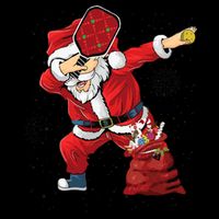 Funny Pickleball Christmas Santa Playing Pickleball Backpack