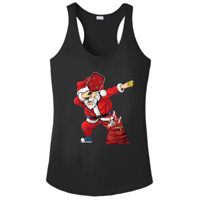 Funny Pickleball Christmas Santa Playing Pickleball Ladies PosiCharge Competitor Racerback Tank