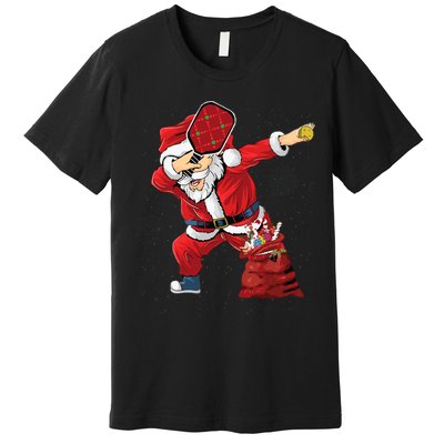 Funny Pickleball Christmas Santa Playing Pickleball Premium T-Shirt