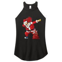 Funny Pickleball Christmas Santa Playing Pickleball Women's Perfect Tri Rocker Tank