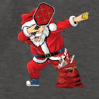 Funny Pickleball Christmas Santa Playing Pickleball Vector Backpack