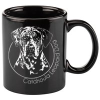 Funny Proud Catahoula Leopard Dog Portrait Gift Present 11oz C Handle Ceramic Mug