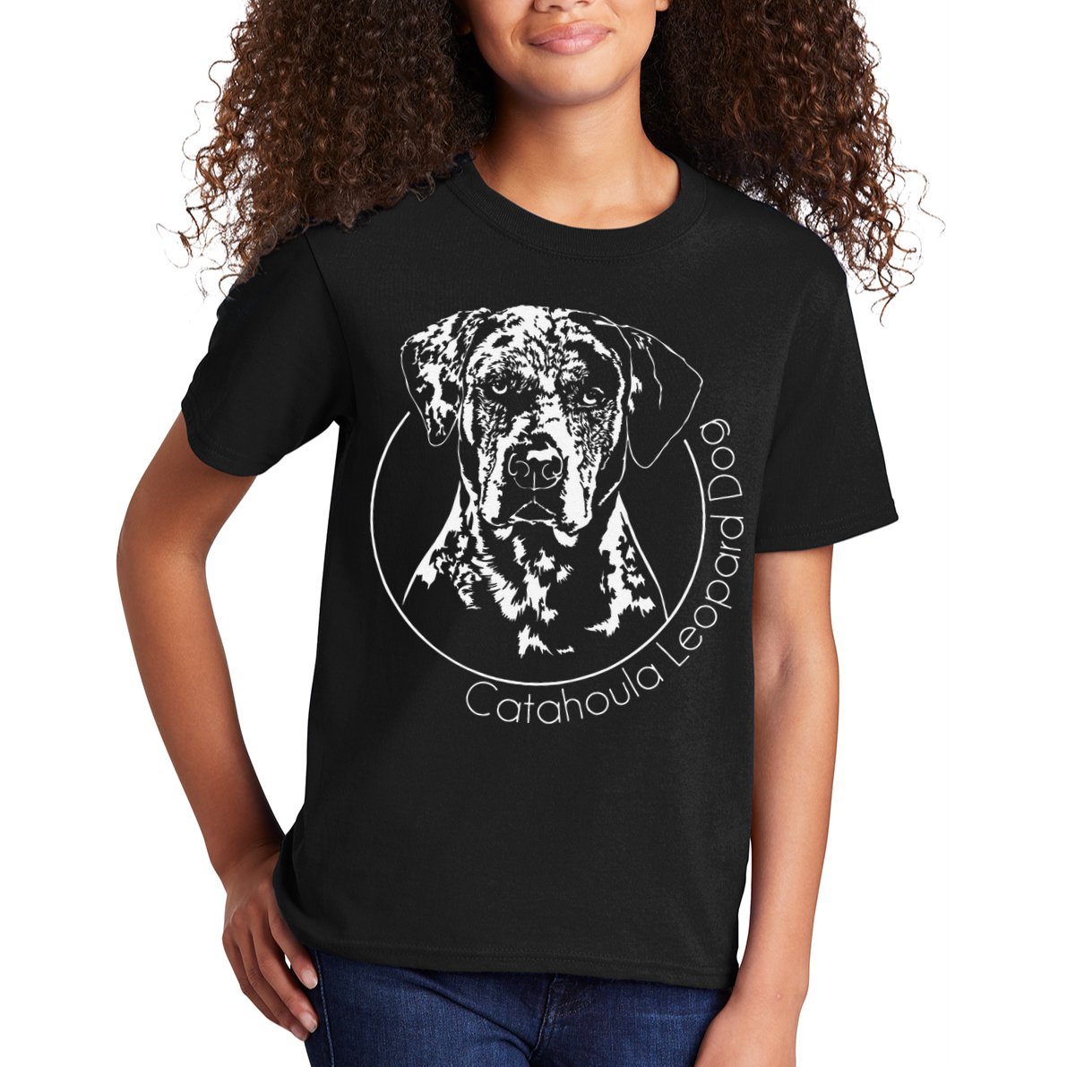 Funny Proud Catahoula Leopard Dog Portrait Gift Present Kids T-Shirt