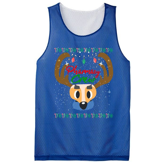 Funny Pharmacy Crew Christmas Pharmacist Reindeer Xmas Gift Mesh Reversible Basketball Jersey Tank