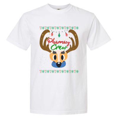 Funny Pharmacy Crew Christmas Pharmacist Reindeer Xmas Gift Garment-Dyed Heavyweight T-Shirt