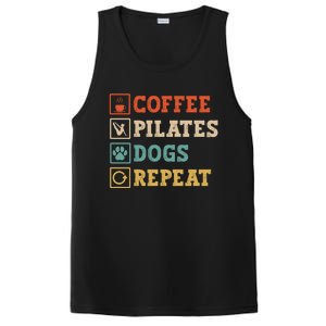 Funny Pilates Coffee Pilates Dogs Repeat Pilates Lover Gift PosiCharge Competitor Tank