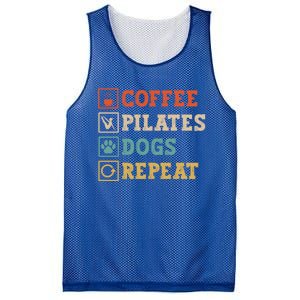 Funny Pilates Coffee Pilates Dogs Repeat Pilates Lover Gift Mesh Reversible Basketball Jersey Tank