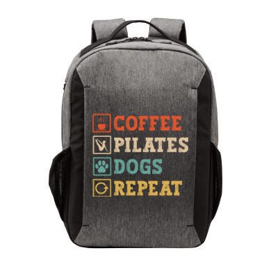 Funny Pilates Coffee Pilates Dogs Repeat Pilates Lover Gift Vector Backpack