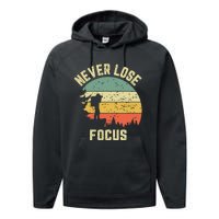 Funny Photographer Camera Never Lose Focus Photography Performance Fleece Hoodie