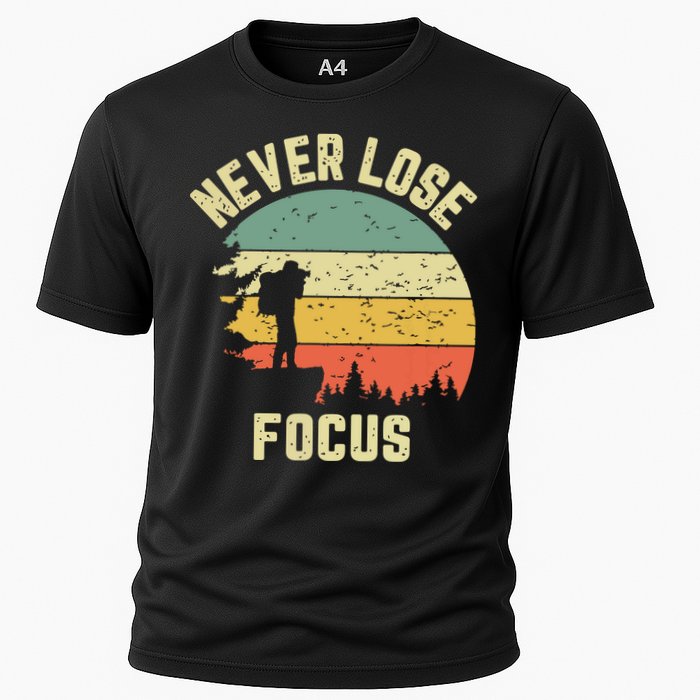 Funny Photographer Camera Never Lose Focus Photography Cooling Performance Crew T-Shirt