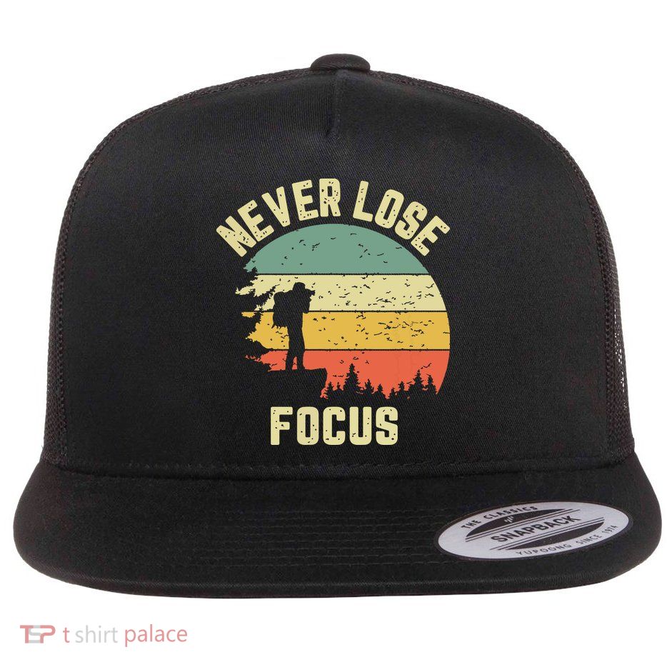 Funny Photographer Camera Never Lose Focus Photography Flatbill Hat
