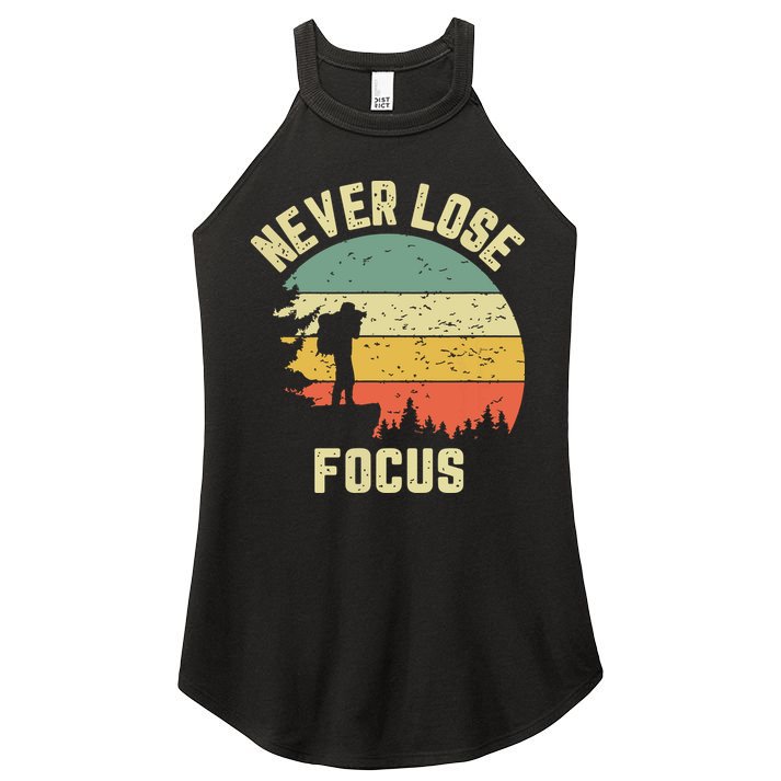 Funny Photographer Camera Never Lose Focus Photography Women's Perfect Tri Rocker Tank