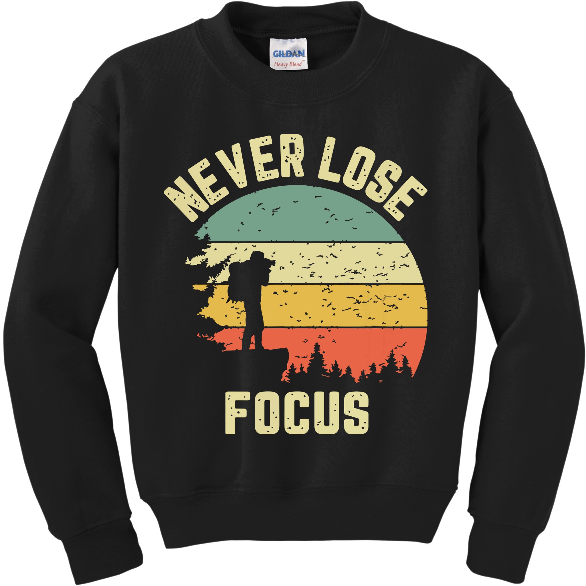 Funny Photographer Camera Never Lose Focus Photography Kids Sweatshirt