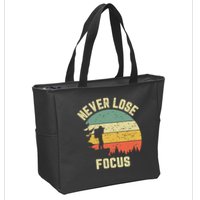 Funny Photographer Camera Never Lose Focus Photography Zip Tote Bag