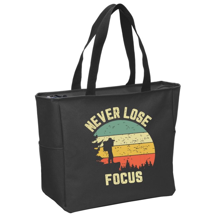 Funny Photographer Camera Never Lose Focus Photography Zip Tote Bag