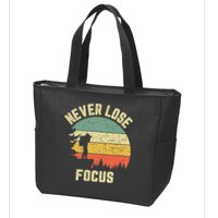 Funny Photographer Camera Never Lose Focus Photography Zip Tote Bag