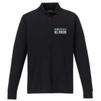 Family Prostate Cancer Awareness Light Blue Daughter Warrior Performance Long Sleeve Polo