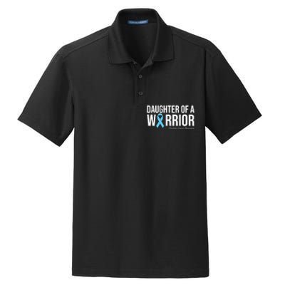 Family Prostate Cancer Awareness Light Blue Daughter Warrior Dry Zone Grid Polo