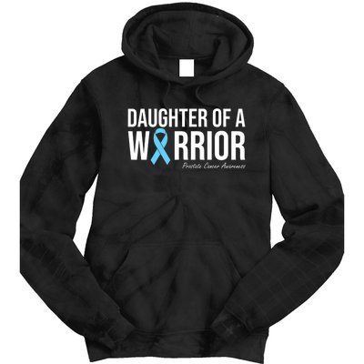 Family Prostate Cancer Awareness Light Blue Daughter Warrior Tie Dye Hoodie