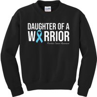 Family Prostate Cancer Awareness Light Blue Daughter Warrior Kids Sweatshirt