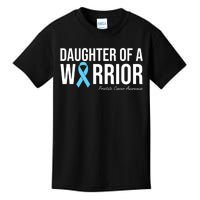 Family Prostate Cancer Awareness Light Blue Daughter Warrior Kids T-Shirt