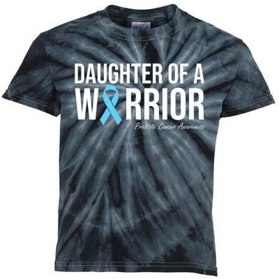 Family Prostate Cancer Awareness Light Blue Daughter Warrior Kids Tie-Dye T-Shirt