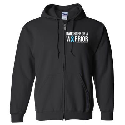 Family Prostate Cancer Awareness Light Blue Daughter Warrior Full Zip Hoodie