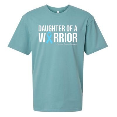 Family Prostate Cancer Awareness Light Blue Daughter Warrior Sueded Cloud Jersey T-Shirt