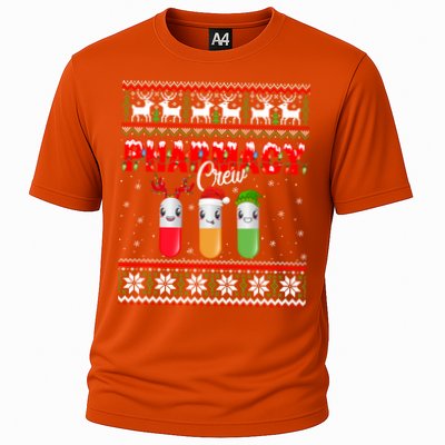 Funny Pharmacy Crew Funny Pills Merry Christmas Ugly Sweater Cute Gift Cooling Performance Crew T-Shirt