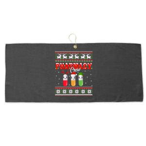 Funny Pharmacy Crew Funny Pills Merry Christmas Ugly Sweater Cute Gift Large Microfiber Waffle Golf Towel