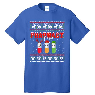 Funny Pharmacy Crew Funny Pills Merry Christmas Ugly Sweater Cute Gift Tall T-Shirt