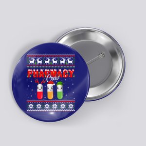 Funny Pharmacy Crew Funny Pills Merry Christmas Ugly Sweater Cute Gift Button