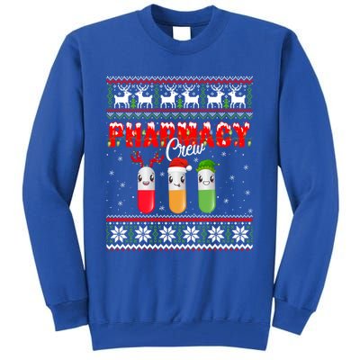 Funny Pharmacy Crew Funny Pills Merry Christmas Ugly Sweater Cute Gift Tall Sweatshirt