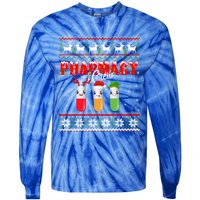 Funny Pharmacy Crew Funny Pills Merry Christmas Ugly Sweater Cute Gift Tie-Dye Long Sleeve Shirt