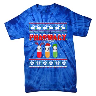 Funny Pharmacy Crew Funny Pills Merry Christmas Ugly Sweater Cute Gift Tie-Dye T-Shirt