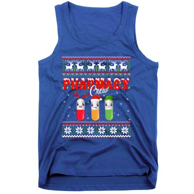 Funny Pharmacy Crew Funny Pills Merry Christmas Ugly Sweater Cute Gift Tank Top