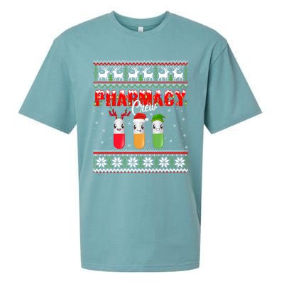 Funny Pharmacy Crew Funny Pills Merry Christmas Ugly Sweater Cute Gift Sueded Cloud Jersey T-Shirt