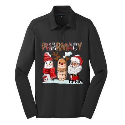 Funny Pharmacy Crew Squad Christmas Matching Holiday Pajama Funny Gift Silk Touch Performance Long Sleeve Polo