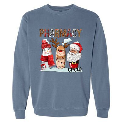 Funny Pharmacy Crew Squad Christmas Matching Holiday Pajama Funny Gift Garment-Dyed Sweatshirt