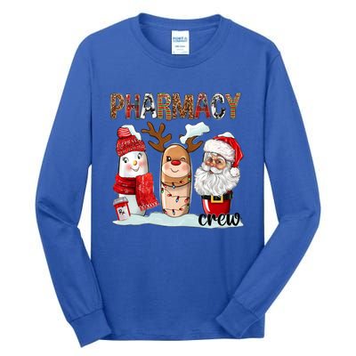 Funny Pharmacy Crew Squad Christmas Matching Holiday Pajama Funny Gift Tall Long Sleeve T-Shirt