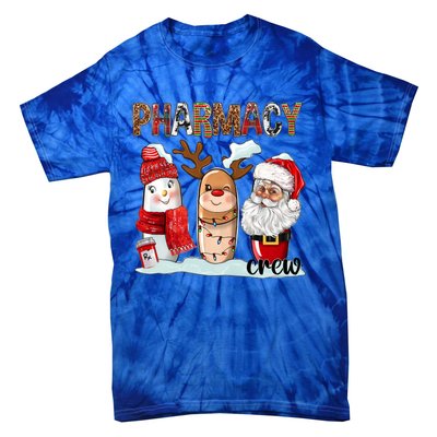 Funny Pharmacy Crew Squad Christmas Matching Holiday Pajama Funny Gift Tie-Dye T-Shirt