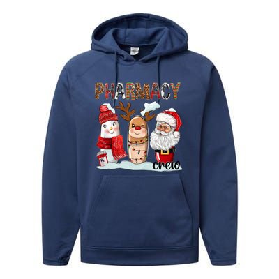 Funny Pharmacy Crew Squad Christmas Matching Holiday Pajama Funny Gift Performance Fleece Hoodie