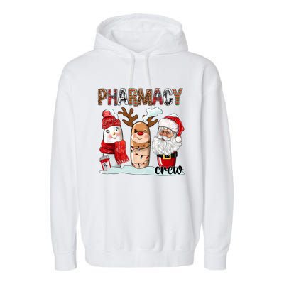 Funny Pharmacy Crew Squad Christmas Matching Holiday Pajama Funny Gift Garment-Dyed Fleece Hoodie