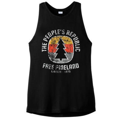 Free Pineland Camping Badge Ladies PosiCharge Tri-Blend Wicking Tank