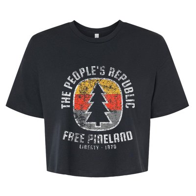 Free Pineland Camping Badge Bella+Canvas Jersey Crop Tee