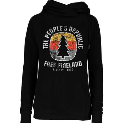 Free Pineland Camping Badge Womens Funnel Neck Pullover Hood