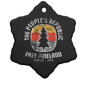 Free Pineland Camping Badge Ceramic Star Ornament