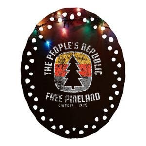 Free Pineland Camping Badge Ceramic Oval Ornament